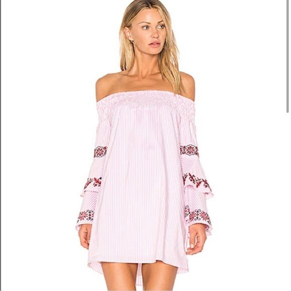 Vava by Joy Han Off The Shoulder Pink Beatrice Dress Size S - Picture 2 of 13